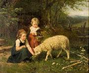 Rudolf Epp My pet lamb USA oil painting artist